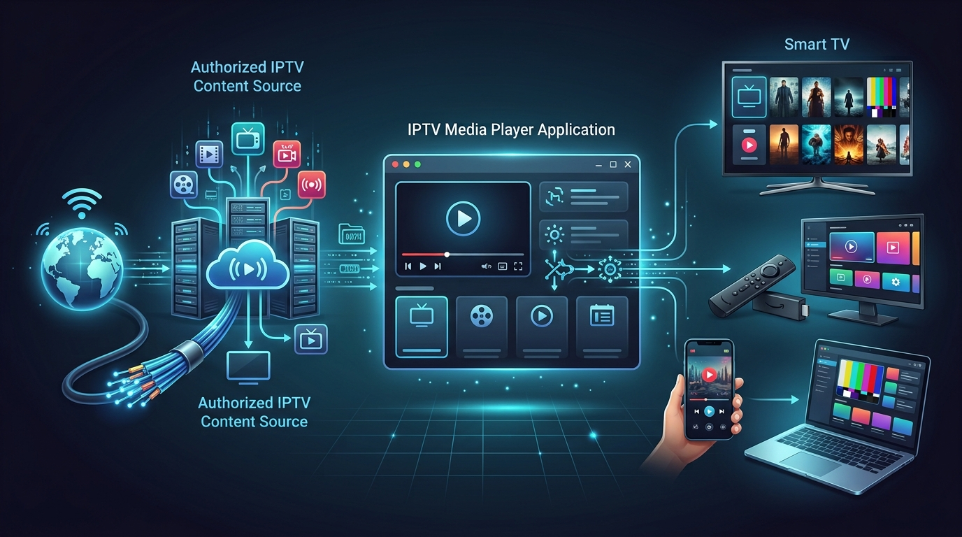 How an IPTV media player works across devices