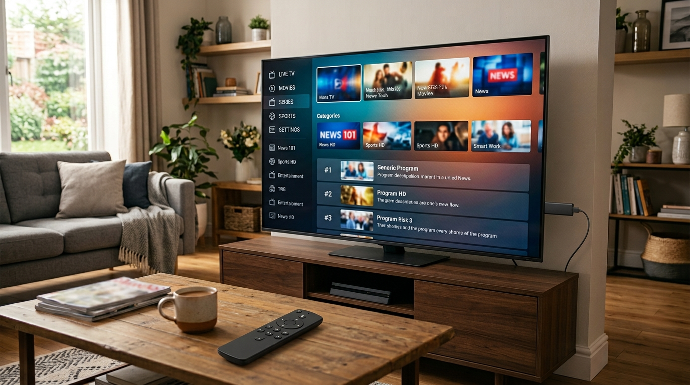 Watching IPTV on a streaming device connected to a TV