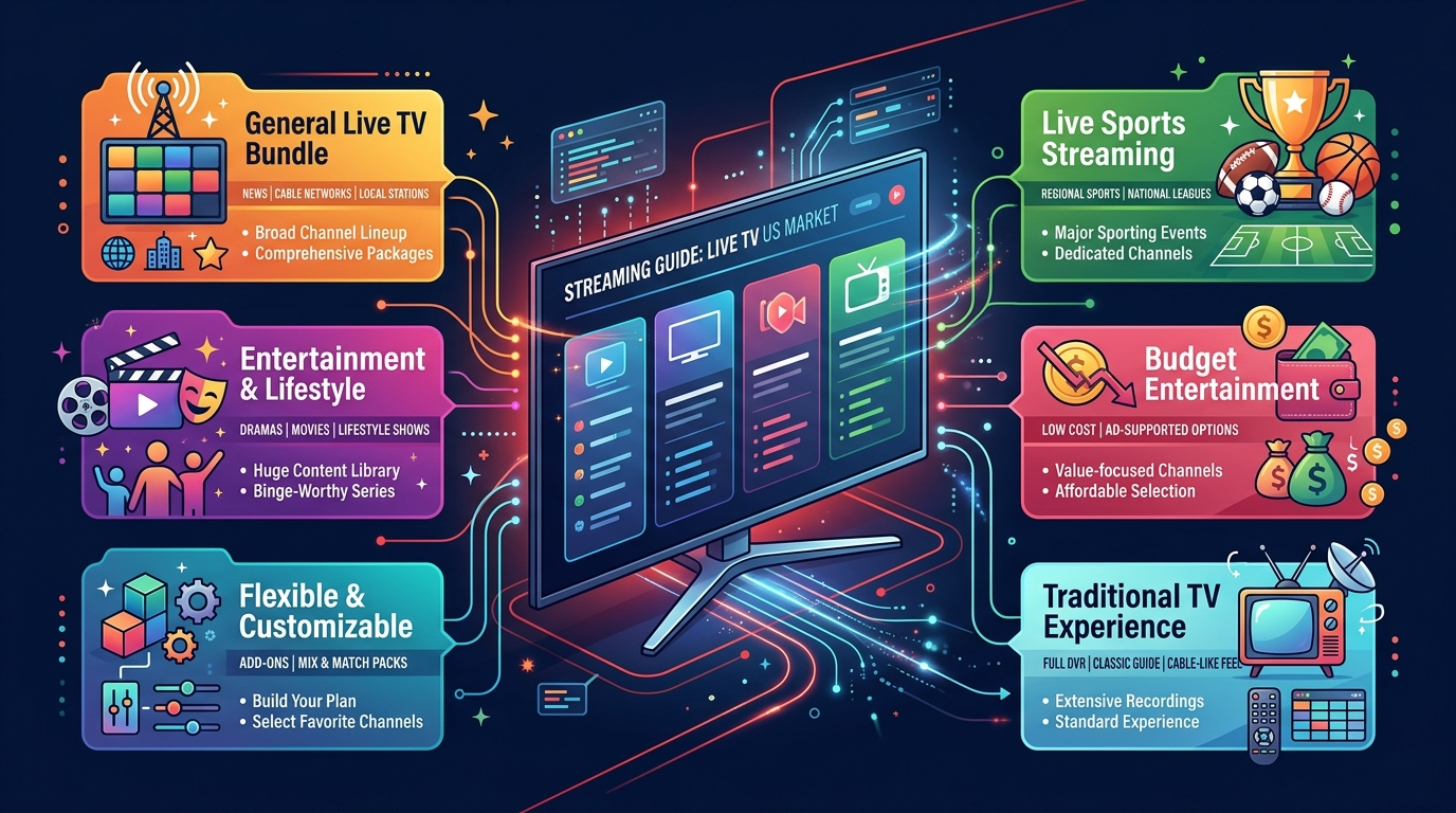 Comparison of live TV and IPTV services available in the US 